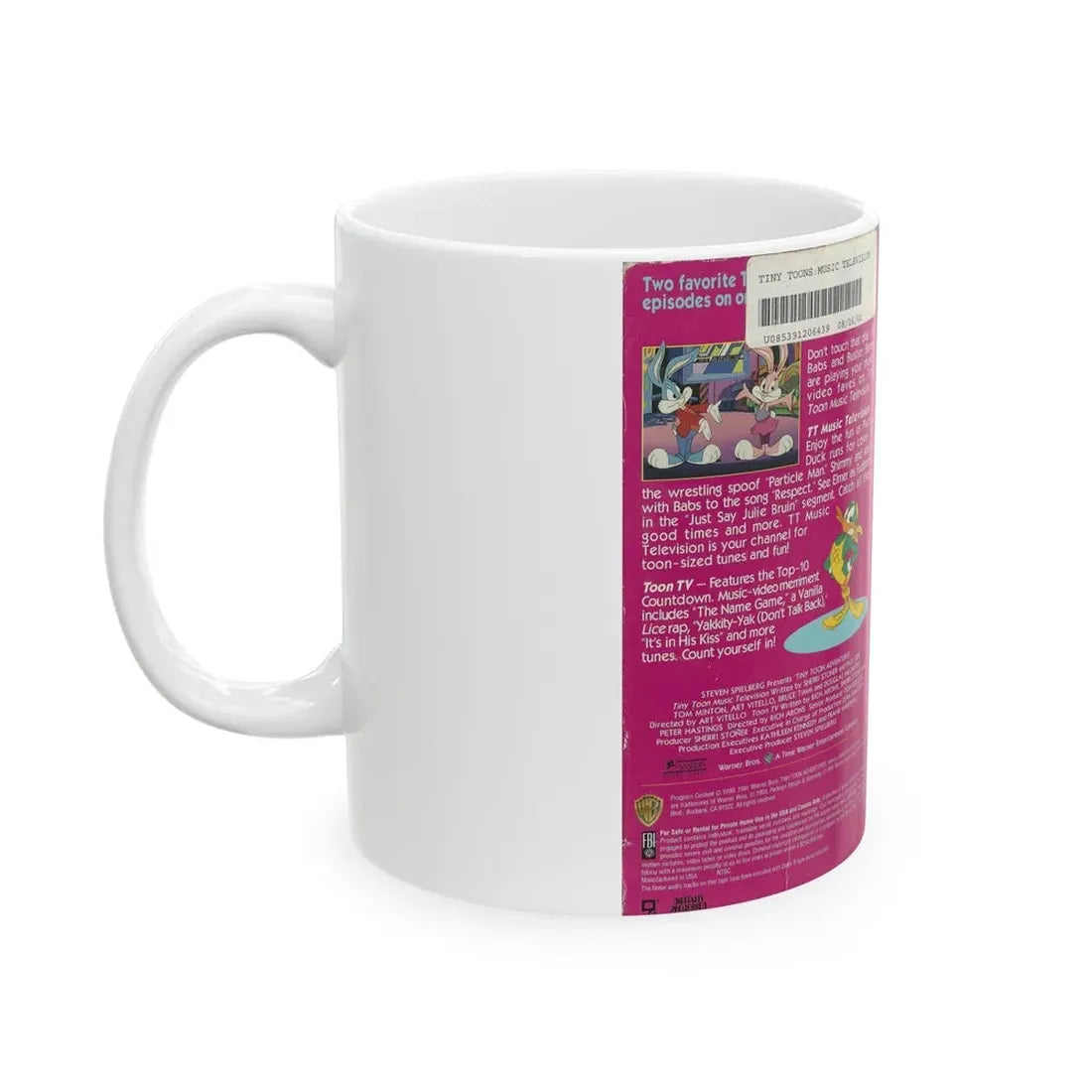 TINY TOON MUSIC TELEVISION (VHS COVER) - White Coffee Mug - Go Mug Yourself