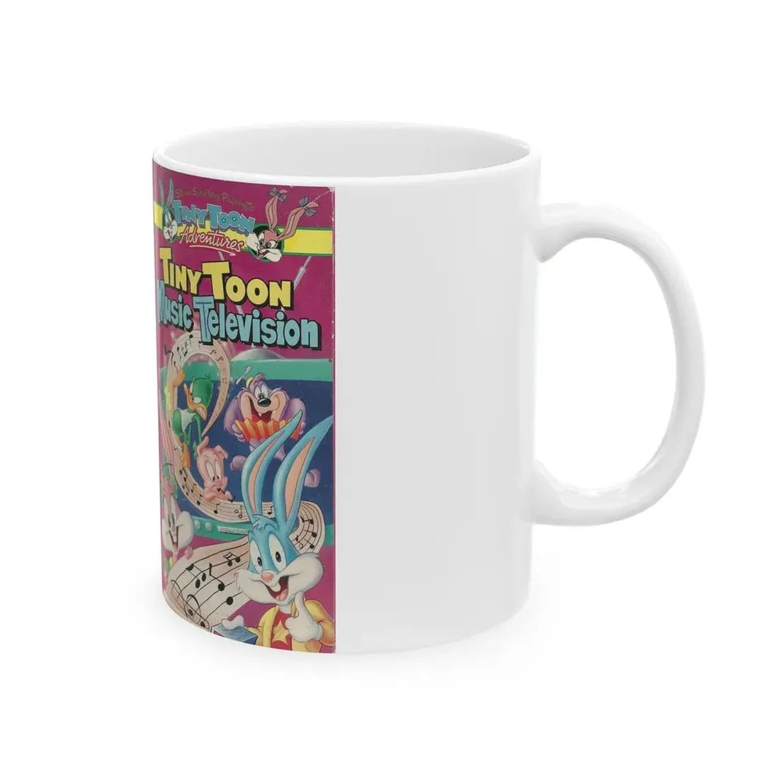 TINY TOON MUSIC TELEVISION (VHS COVER) - White Coffee Mug - Go Mug Yourself