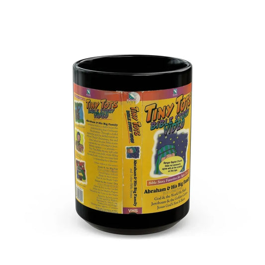 TINY TOTS BIBLE STORY VIDEO (VHS COVER) - Black Coffee Mug 15oz - Go Mug Yourself
