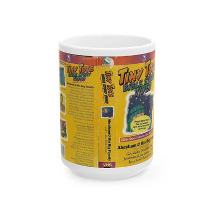 TINY TOTS BIBLE STORY VIDEO (VHS COVER) - White Coffee Mug 15oz - Go Mug Yourself