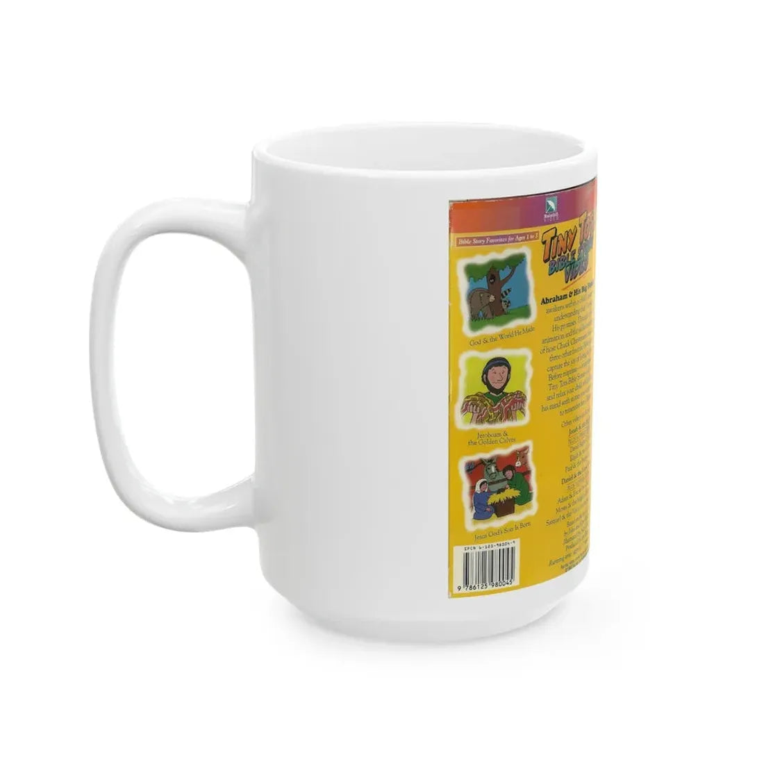 TINY TOTS BIBLE STORY VIDEO (VHS COVER) - White Coffee Mug - Go Mug Yourself