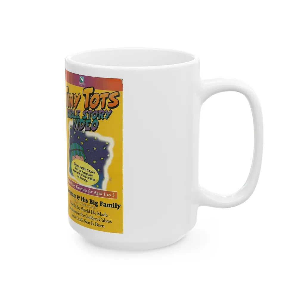 TINY TOTS BIBLE STORY VIDEO (VHS COVER) - White Coffee Mug-Go Mug Yourself