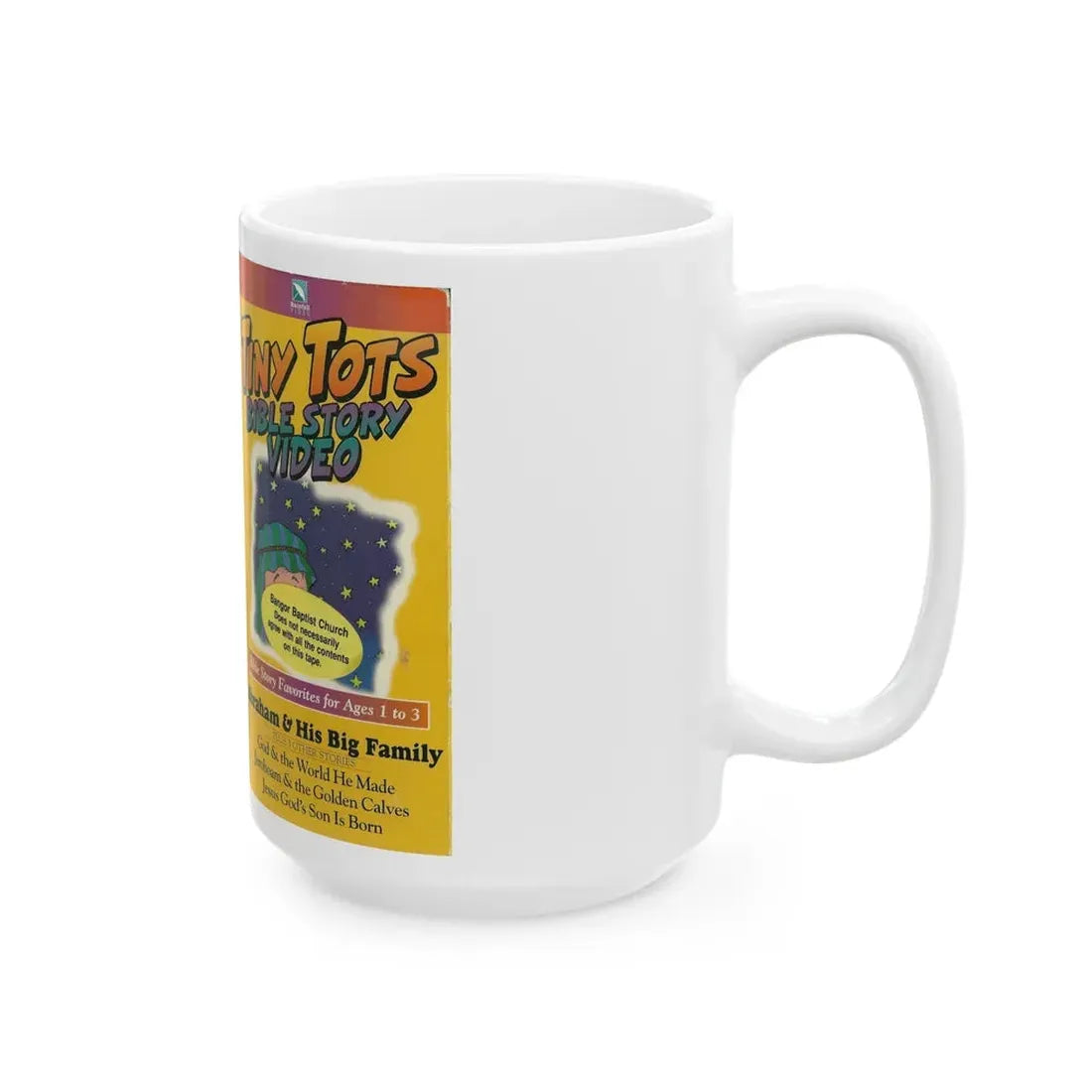 TINY TOTS BIBLE STORY VIDEO (VHS COVER) - White Coffee Mug - Go Mug Yourself