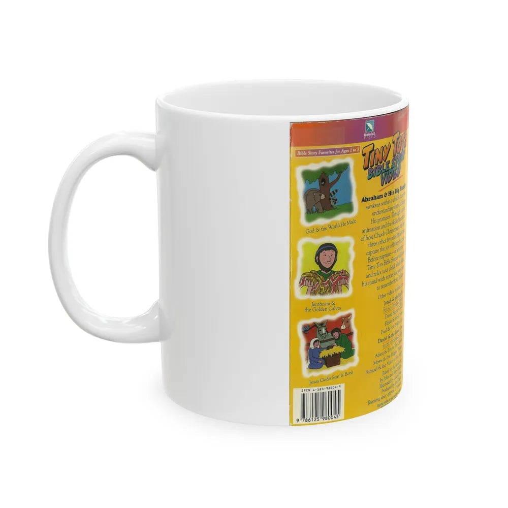 TINY TOTS BIBLE STORY VIDEO (VHS COVER) - White Coffee Mug-Go Mug Yourself