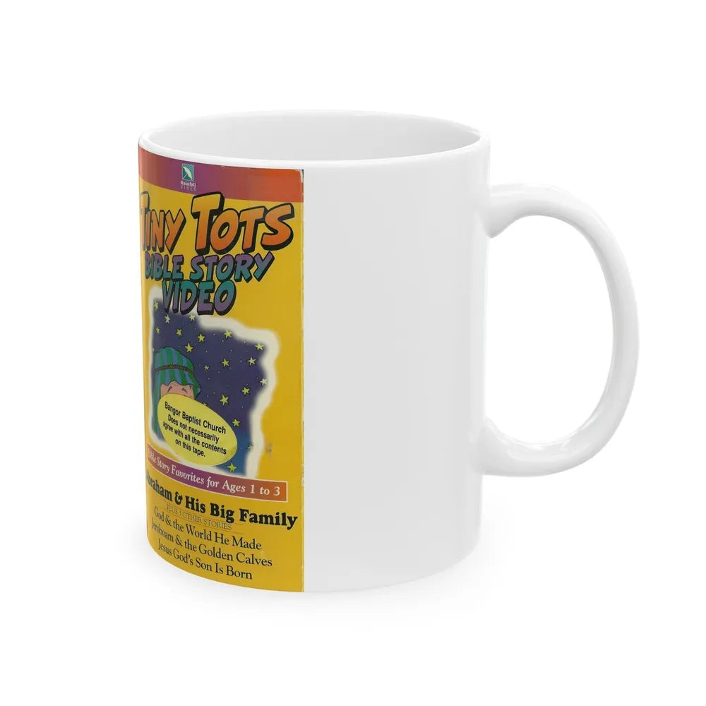 TINY TOTS BIBLE STORY VIDEO (VHS COVER) - White Coffee Mug-Go Mug Yourself