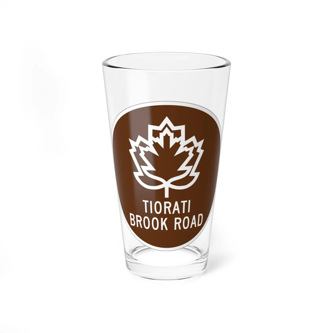 Tiorati Brook Road (New York) (Road Sign) Pint Glass 16oz 16oz - Go Mug Yourself