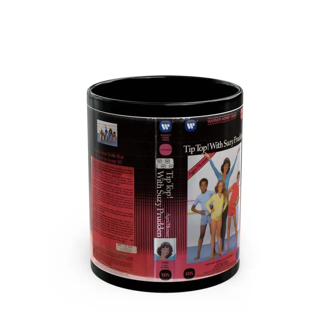 TIP TOP WITH SUZY PRUDDEN (VHS COVER) - Black Coffee Mug 11oz - Go Mug Yourself