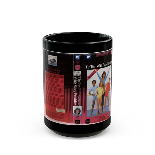 TIP TOP WITH SUZY PRUDDEN (VHS COVER) - Black Coffee Mug 15oz - Go Mug Yourself