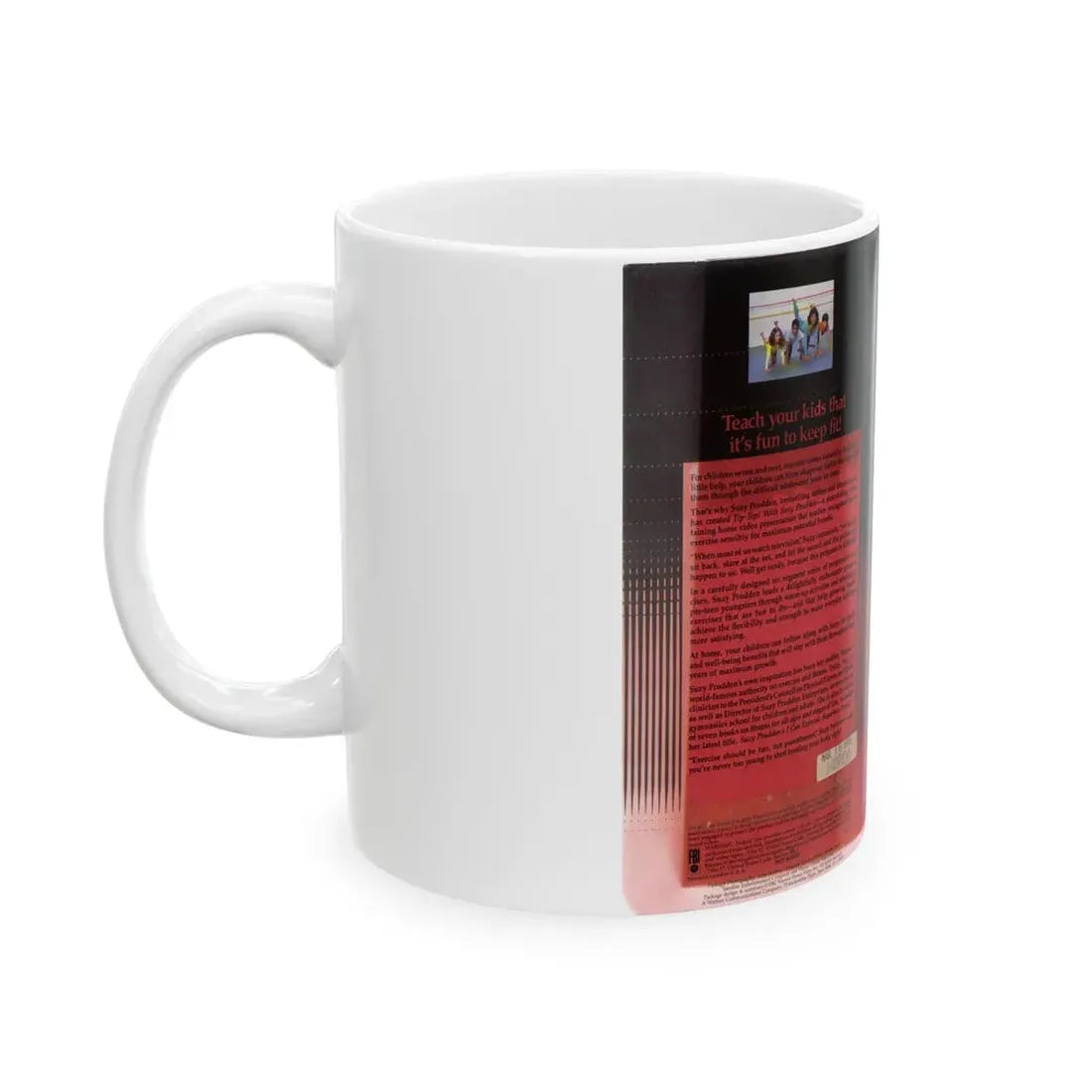 TIP TOP WITH SUZY PRUDDEN (VHS COVER) - White Coffee Mug - Go Mug Yourself