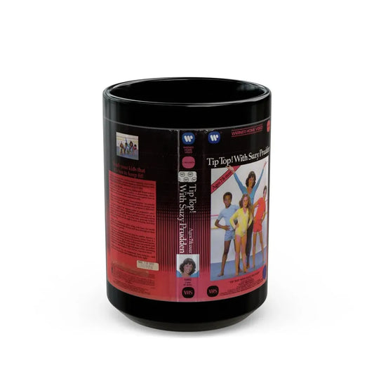 TIP TOP WITH SUZY PRUDDEN WARNER BROTHERS (VHS COVER) - Black Coffee Mug 15oz - Go Mug Yourself