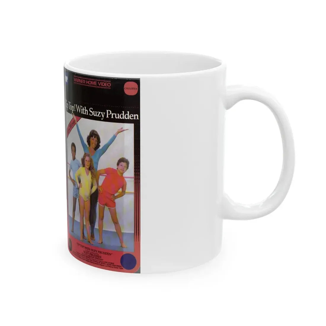 TIP TOP WITH SUZY PRUDDEN WARNER BROTHERS (VHS COVER) - White Coffee Mug - Go Mug Yourself