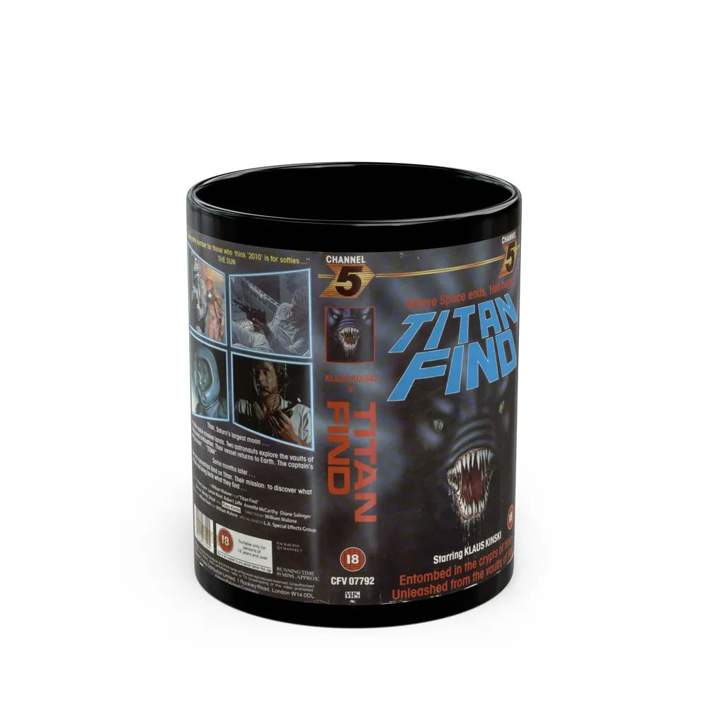 TITAN FIND (VHS COVER) - Black Coffee Mug-11oz-Go Mug Yourself