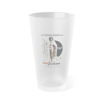 TNT JACKSON 1974 Movie Poster - Frosted Pint Glass 16oz-16oz-Frosted-Go Mug Yourself