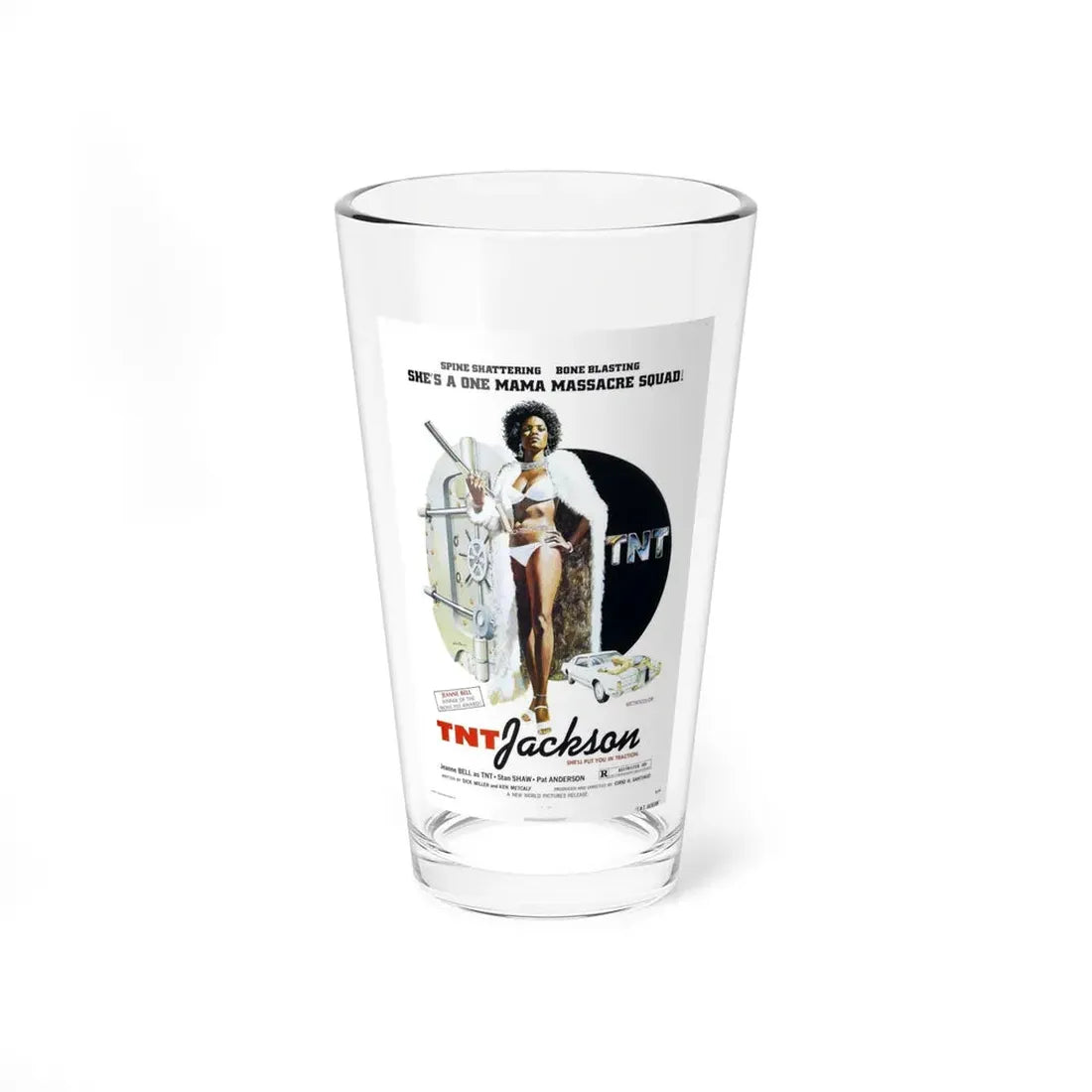 TNT JACKSON 1974 Movie Poster - Pint Glass 16oz 16oz - Go Mug Yourself