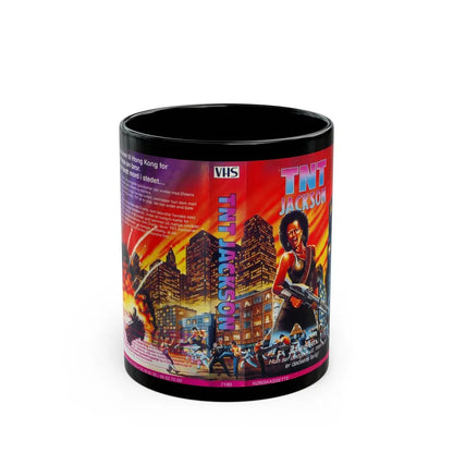 TNT JACKSON (VHS COVER) - Black Coffee Mug-11oz-Go Mug Yourself