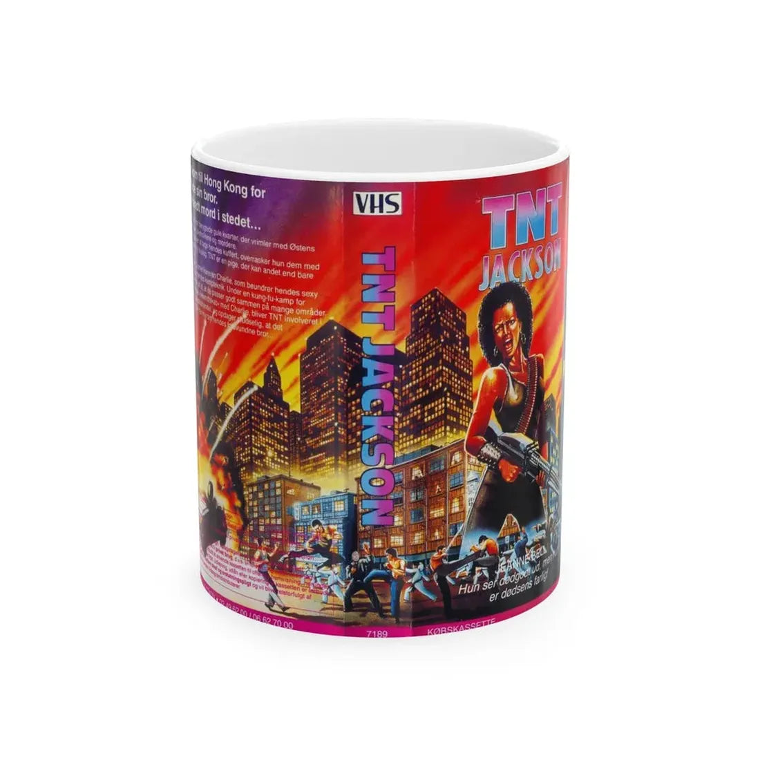 TNT JACKSON (VHS COVER) - White Coffee Mug 11oz - Go Mug Yourself