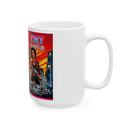 TNT JACKSON (VHS COVER) - White Coffee Mug - Go Mug Yourself