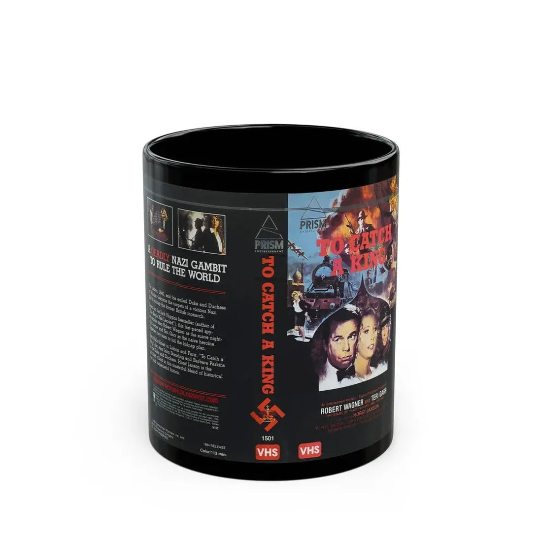 TO CATCH A KING (VHS COVER) - Black Coffee Mug 11oz - Go Mug Yourself