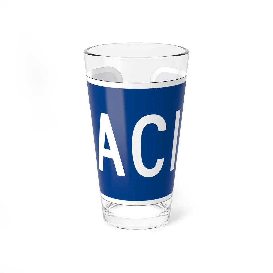 To plate blue es (Puerto Rico) (Road Sign) Pint Glass 16oz 16oz - Go Mug Yourself