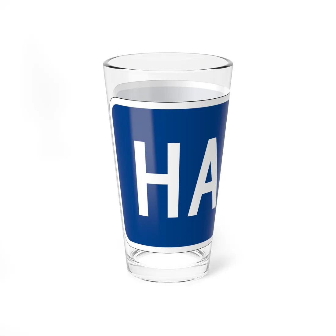 To plate blue es (Puerto Rico) (Road Sign) Pint Glass 16oz - Go Mug Yourself