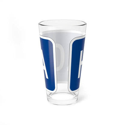 To plate blue es (Puerto Rico) (Road Sign) Pint Glass 16oz - Go Mug Yourself