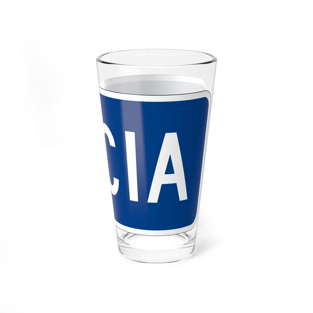To plate blue es (Puerto Rico) (Road Sign) Pint Glass 16oz - Go Mug Yourself