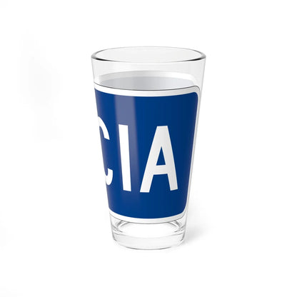 To plate blue es (Puerto Rico) (Road Sign) Pint Glass 16oz - Go Mug Yourself