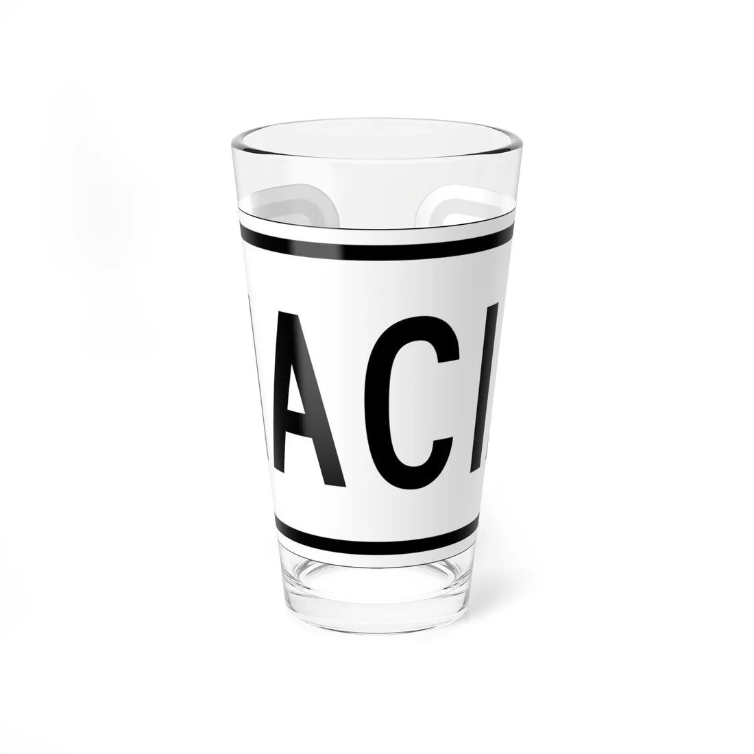 To plate es (Puerto Rico) (Road Sign) Pint Glass 16oz 16oz - Go Mug Yourself