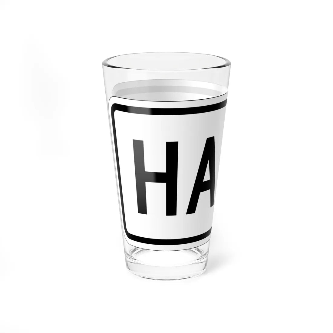 To plate es (Puerto Rico) (Road Sign) Pint Glass 16oz - Go Mug Yourself