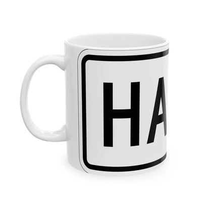 To plate es (Puerto Rico) (Road Sign) White Coffee Mug - Go Mug Yourself