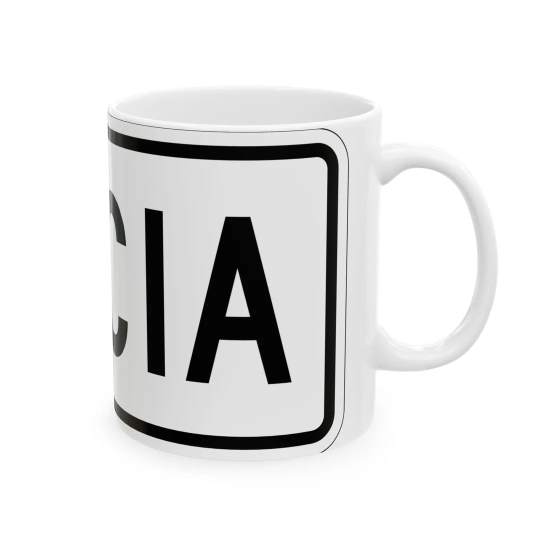 To plate es (Puerto Rico) (Road Sign) White Coffee Mug - Go Mug Yourself