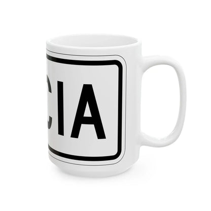 To plate es (Puerto Rico) (Road Sign) White Coffee Mug - Go Mug Yourself