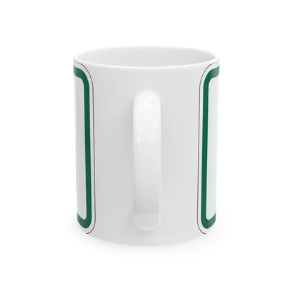 To plate South Dakota (South Dakota) (Road Sign) White Coffee Mug - Go Mug Yourself