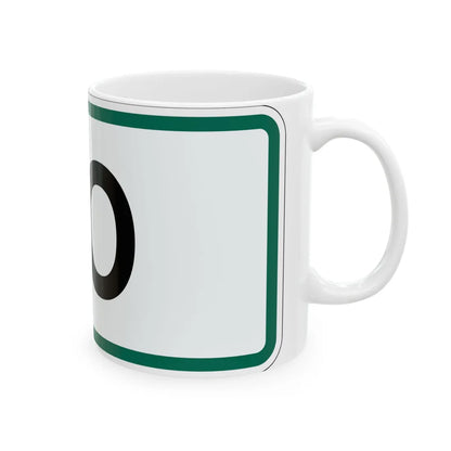 To plate South Dakota (South Dakota) (Road Sign) White Coffee Mug - Go Mug Yourself