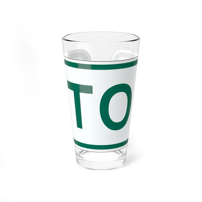 To plate Vermont (Vermont) (Road Sign) Pint Glass 16oz 16oz - Go Mug Yourself