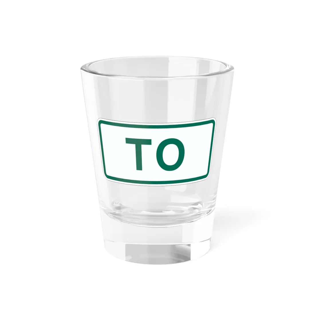 To plate Vermont (Vermont) (Road Sign) Shot Glass 1.5oz 1.5oz - Go Mug Yourself