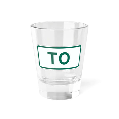 To plate Vermont (Vermont) (Road Sign) Shot Glass 1.5oz 1.5oz - Go Mug Yourself