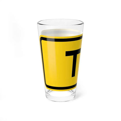 To plate Wyoming (Wyoming) (Road Sign) Pint Glass 16oz - Go Mug Yourself