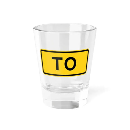 To plate Wyoming (Wyoming) (Road Sign) Shot Glass 1.5oz 1.5oz - Go Mug Yourself
