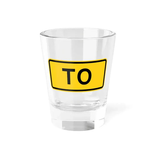 To plate Wyoming (Wyoming) (Road Sign) Shot Glass 1.5oz 1.5oz - Go Mug Yourself