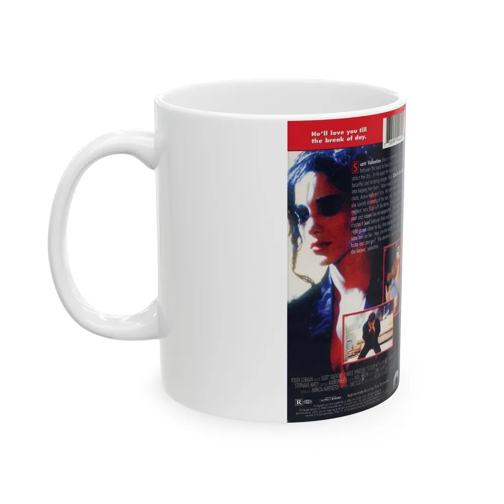 TO SLEEP WITH A VAMPIRE (VHS COVER) - White Coffee Mug-Go Mug Yourself