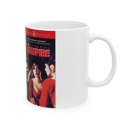 TO SLEEP WITH A VAMPIRE (VHS COVER) - White Coffee Mug - Go Mug Yourself
