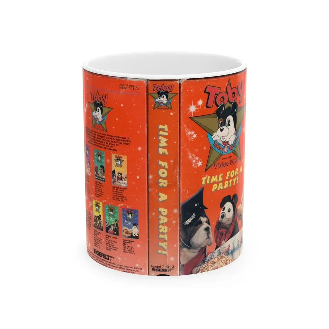 TOBY AND HIS VIDEO PALS TIME FOR A PARTY (VHS COVER) - White Coffee Mug 11oz - Go Mug Yourself