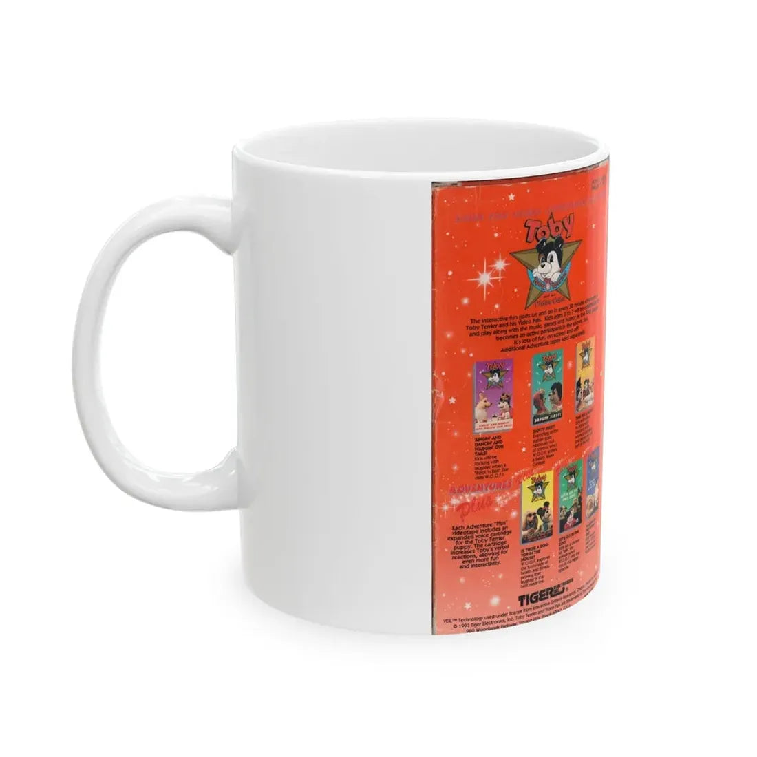 TOBY AND HIS VIDEO PALS TIME FOR A PARTY (VHS COVER) - White Coffee Mug - Go Mug Yourself