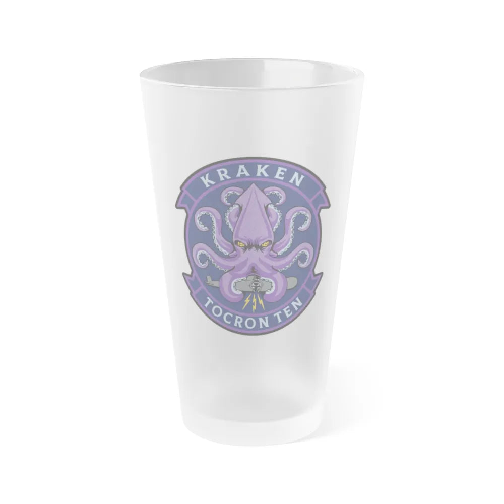 TOCRON TEN KRAKEN (U.S. Navy) Frosted Pint Glass 16oz-Go Mug Yourself