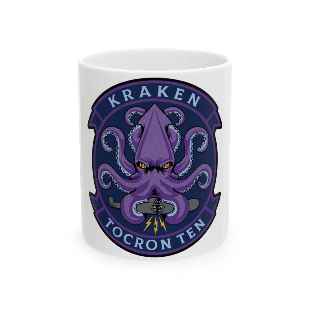 TOCRON TEN KRAKEN (U.S. Navy) White Coffee Mug-11oz-Go Mug Yourself