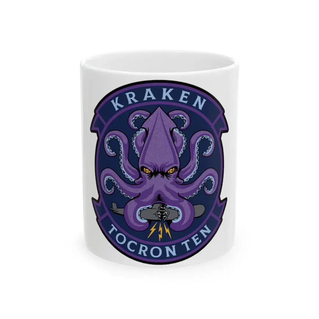 TOCRON TEN KRAKEN (U.S. Navy) White Coffee Mug 11oz - Go Mug Yourself