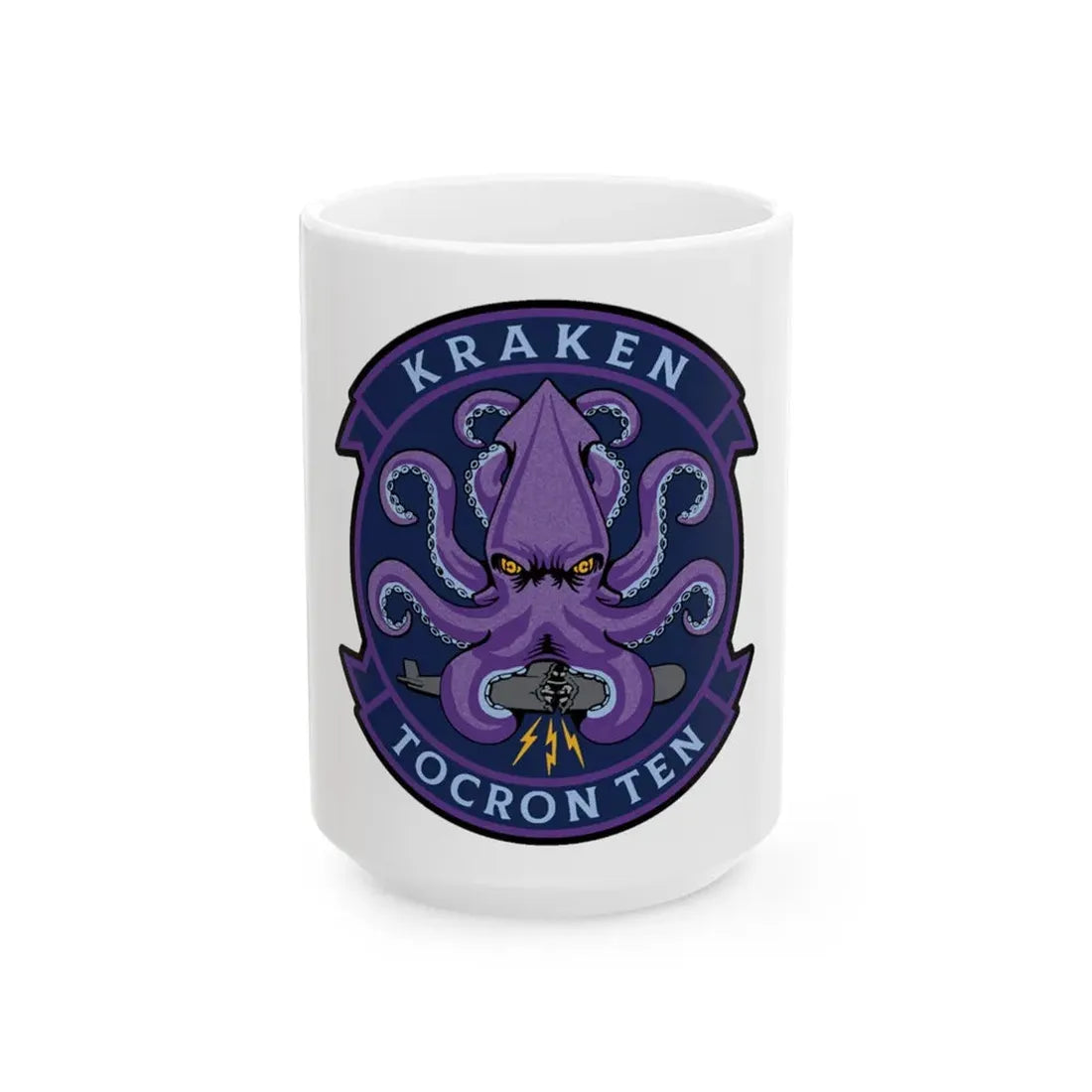 TOCRON TEN KRAKEN (U.S. Navy) White Coffee Mug 15oz - Go Mug Yourself