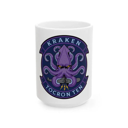 TOCRON TEN KRAKEN (U.S. Navy) White Coffee Mug 15oz - Go Mug Yourself