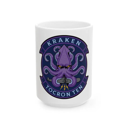 TOCRON TEN KRAKEN (U.S. Navy) White Coffee Mug 15oz - Go Mug Yourself